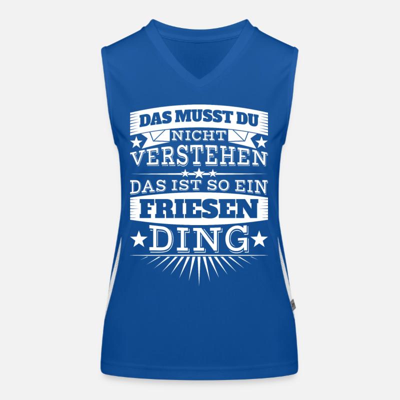 Friesen-Ding Funktionelles Kontrast-Tank Top für Frauen