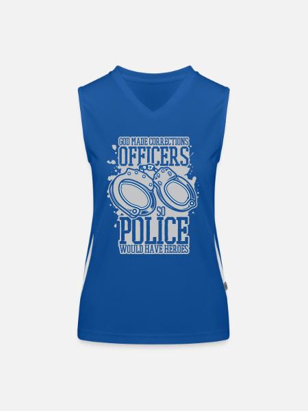 Justizvollzugsbeamter Wärter Vollzugsbeamter - Funktionelles Kontrast-Tank Top für Frauen - Royal/Weiß - Vorne