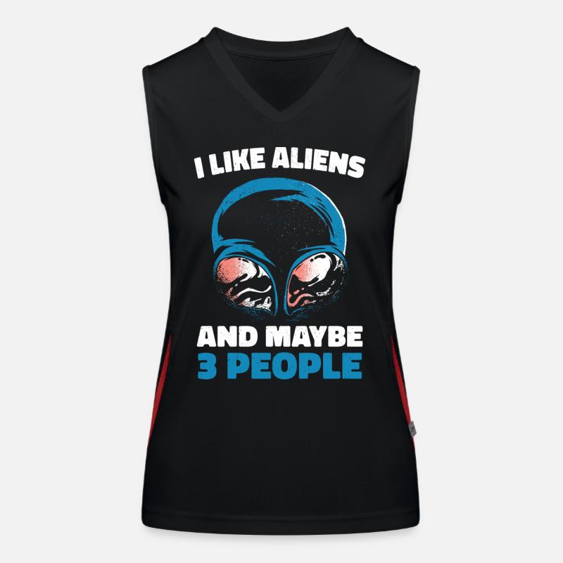 Alien UFO Aliens Außerirdischer Women's Functional Contrast Tank Top