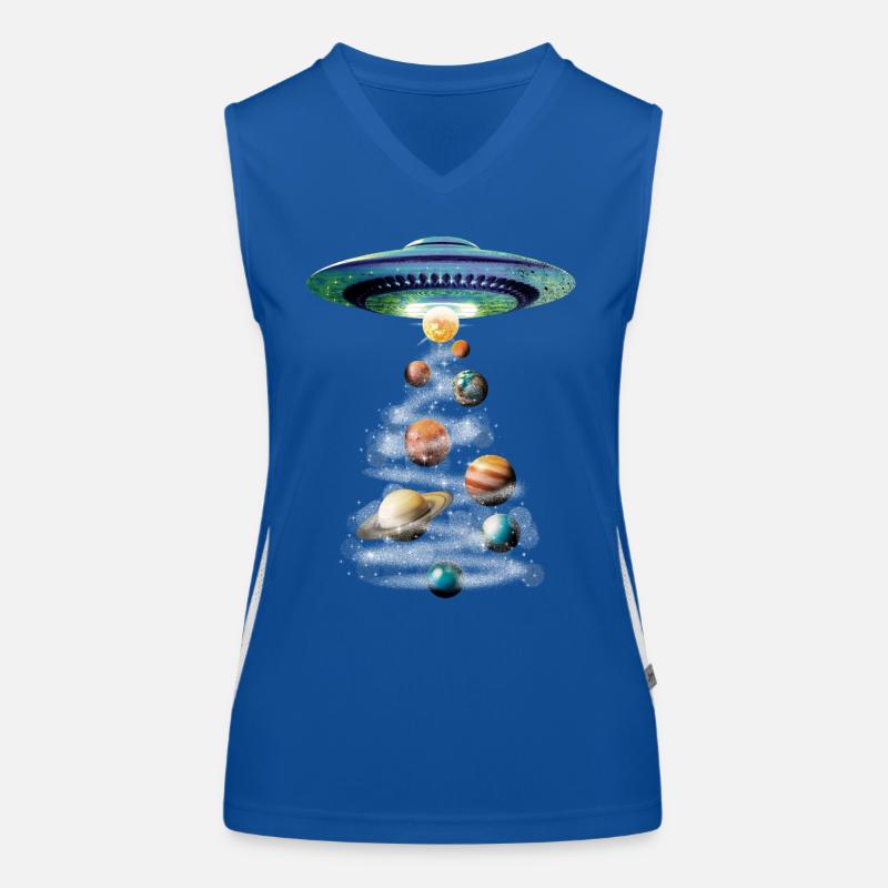 Alien UFO Aliens Außerirdischer Women's Functional Contrast Tank Top
