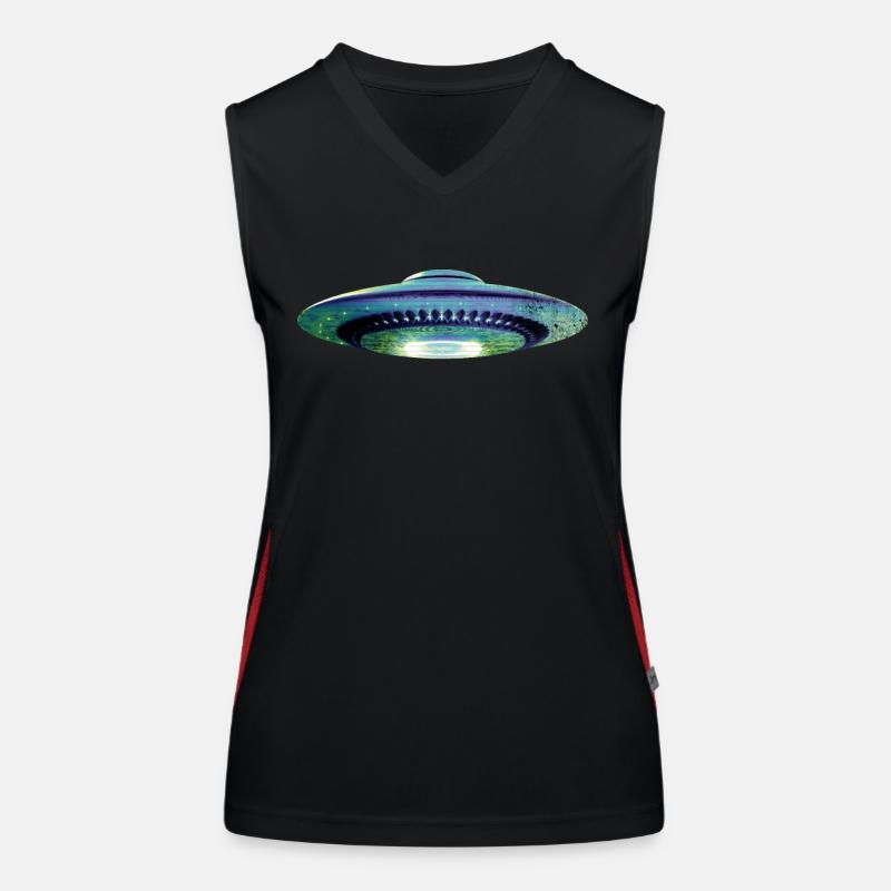 Alien UFO Aliens Außerirdischer Women's Functional Contrast Tank Top