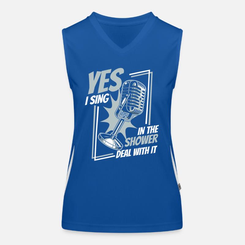 Gesangsmusik Sänger Singen Funktionelles Kontrast-Tank Top für Frauen