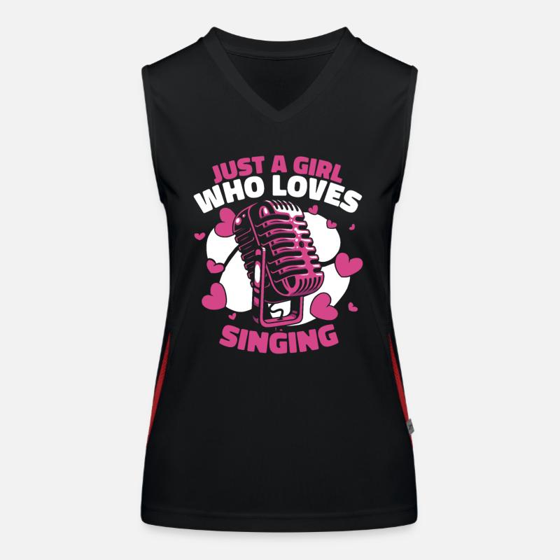 Gesangsmusik Sänger Singen Funktionelles Kontrast-Tank Top für Frauen
