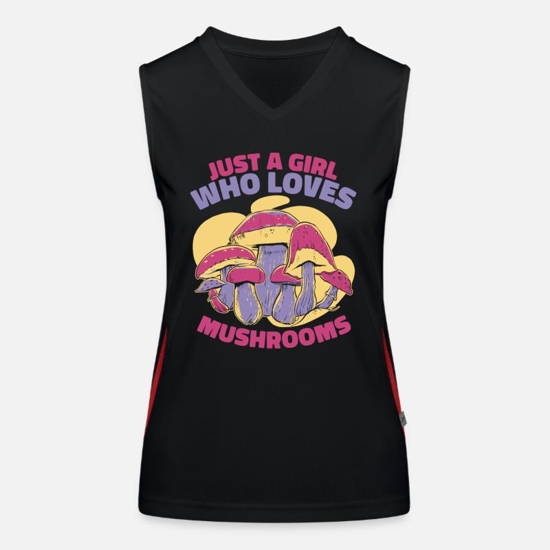 Champignons Champignons Champignon Champignon Débardeur respirant contrasté Femme