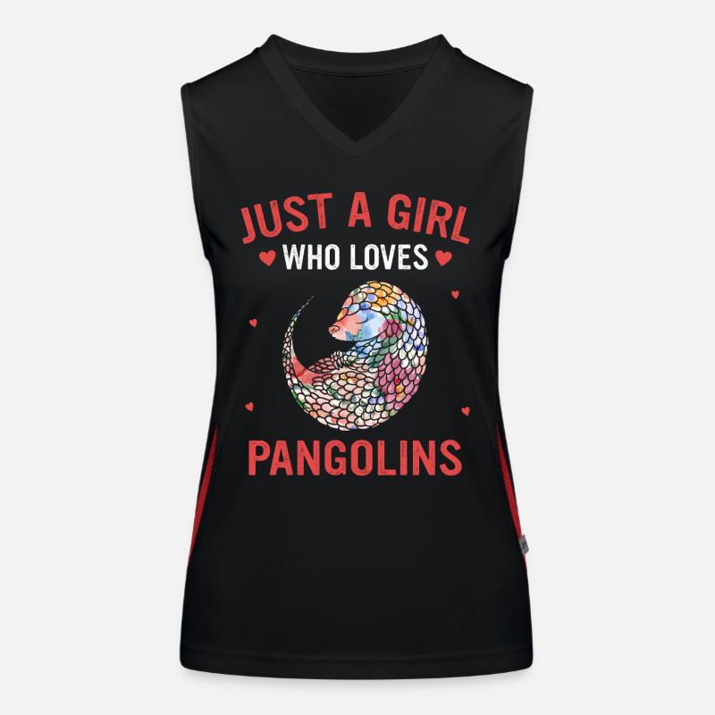 Pangolin Animal Pangolins Endangered Ar Women's Functional Contrast Tank Top