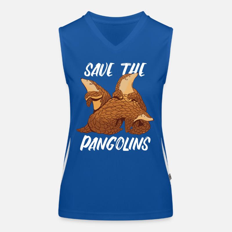 Pangolin Animal Pangolins Endangered Ar Women's Functional Contrast Tank Top
