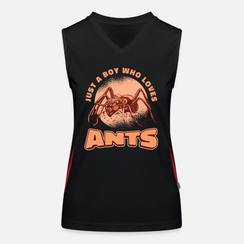 Ants insects ant - Women's Functional Contrast Tank Top - black/red