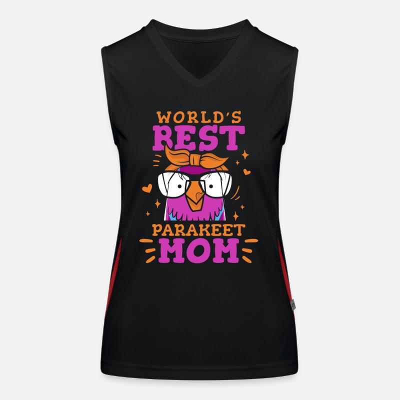 Parakeet Budgerigar Bird Animal Women's Functional Contrast Tank Top