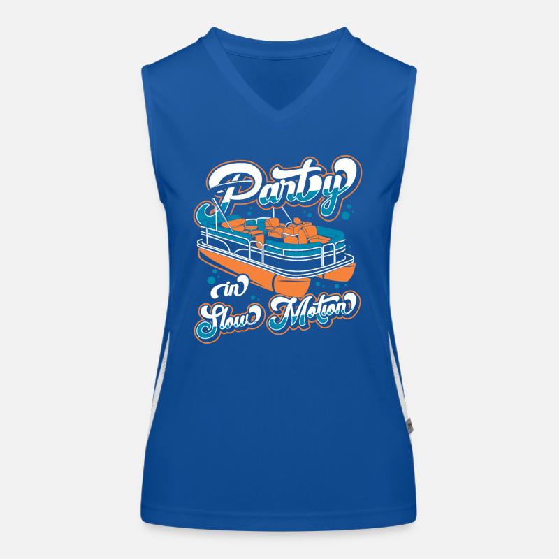 Pontonboot Kapitän Ponton Boote Funktionelles Kontrast-Tank Top für Frauen