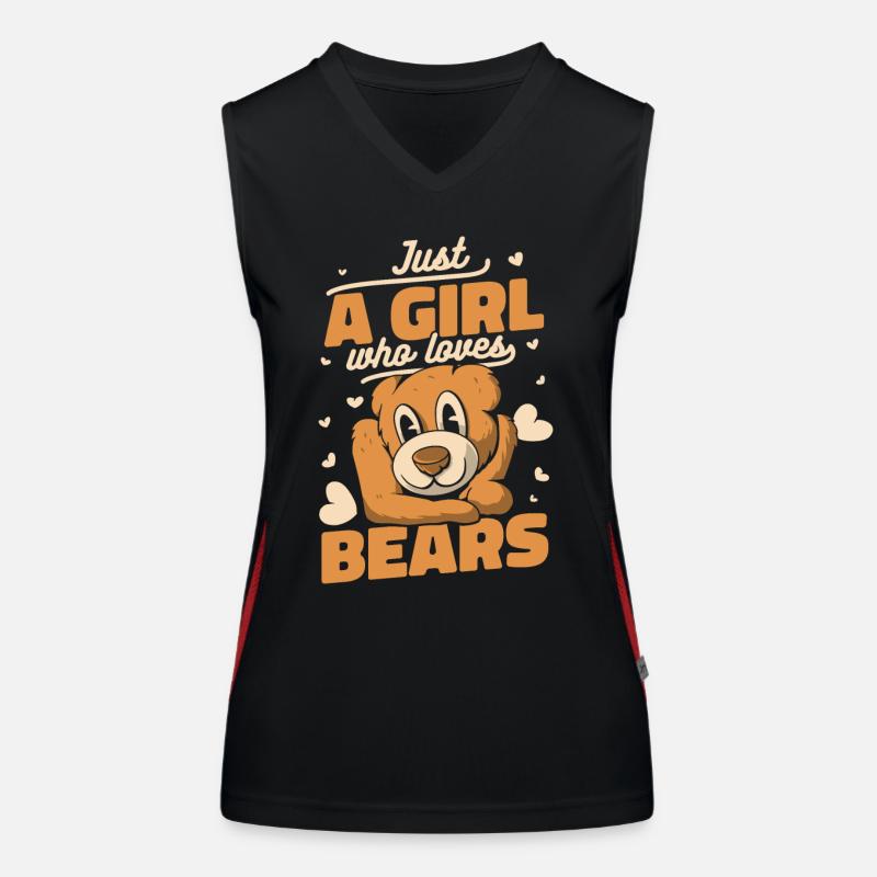 Ours Grizzli Ours brun Ours Débardeur respirant contrasté Femme
