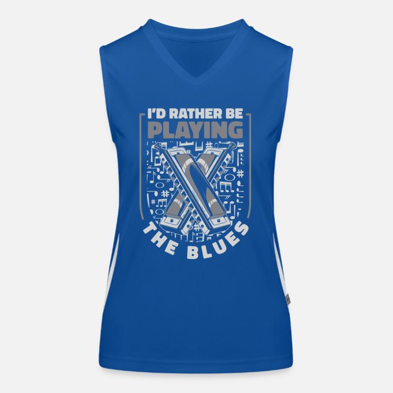 Mundharmonika Harmonika Instrument Musik Funktionelles Kontrast-Tank Top für Frauen