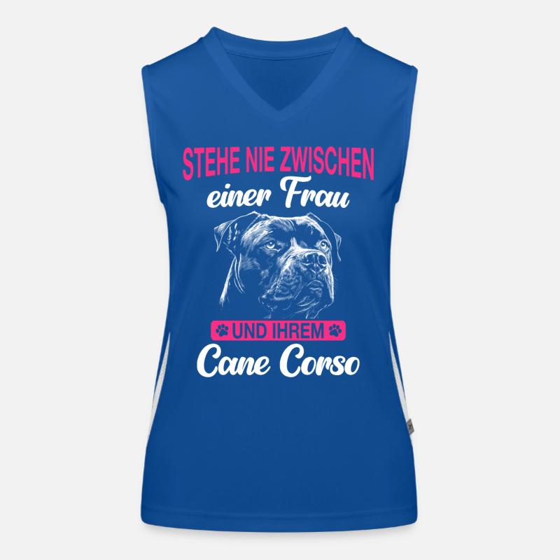 Cane Corso Italiano Hund Funktionelles Kontrast-Tank Top für Frauen