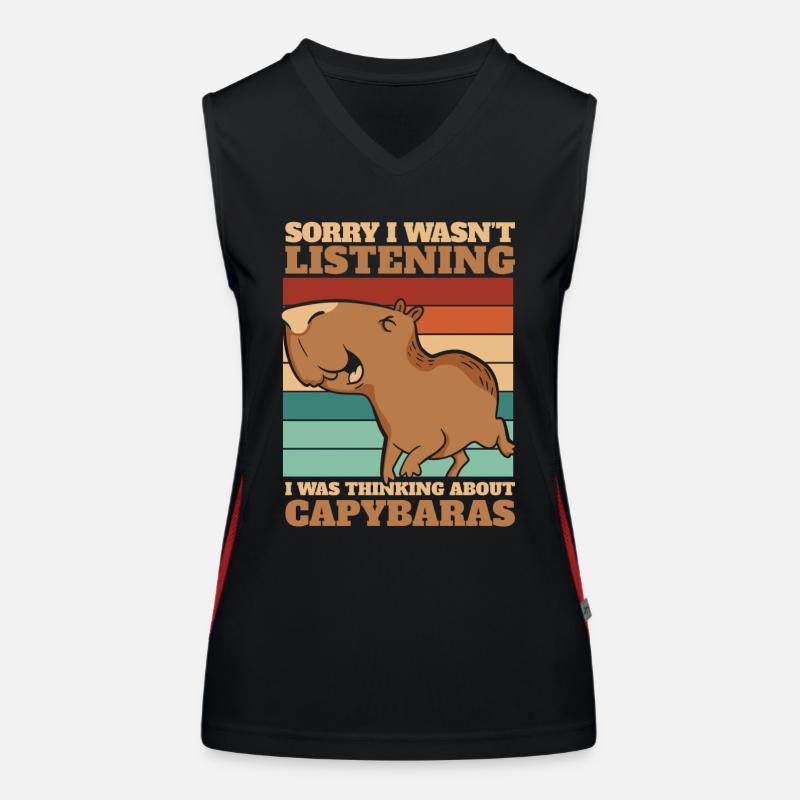 Capybara Nagetier Tier Funktionelles Kontrast-Tank Top für Frauen
