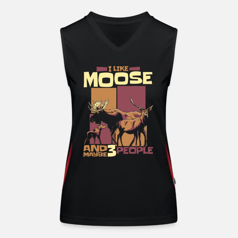Elch Elche Hirsch Tier Funktionelles Kontrast-Tank Top für Frauen