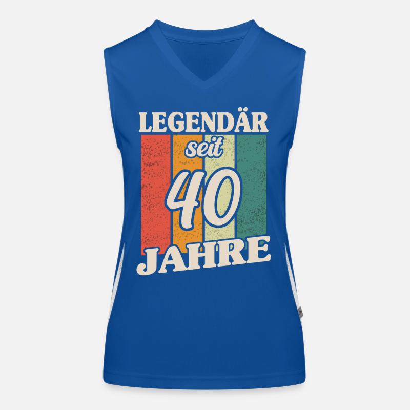 Geschenk 40 Jahre Geburtstagskind Funktionelles Kontrast-Tank Top für Frauen