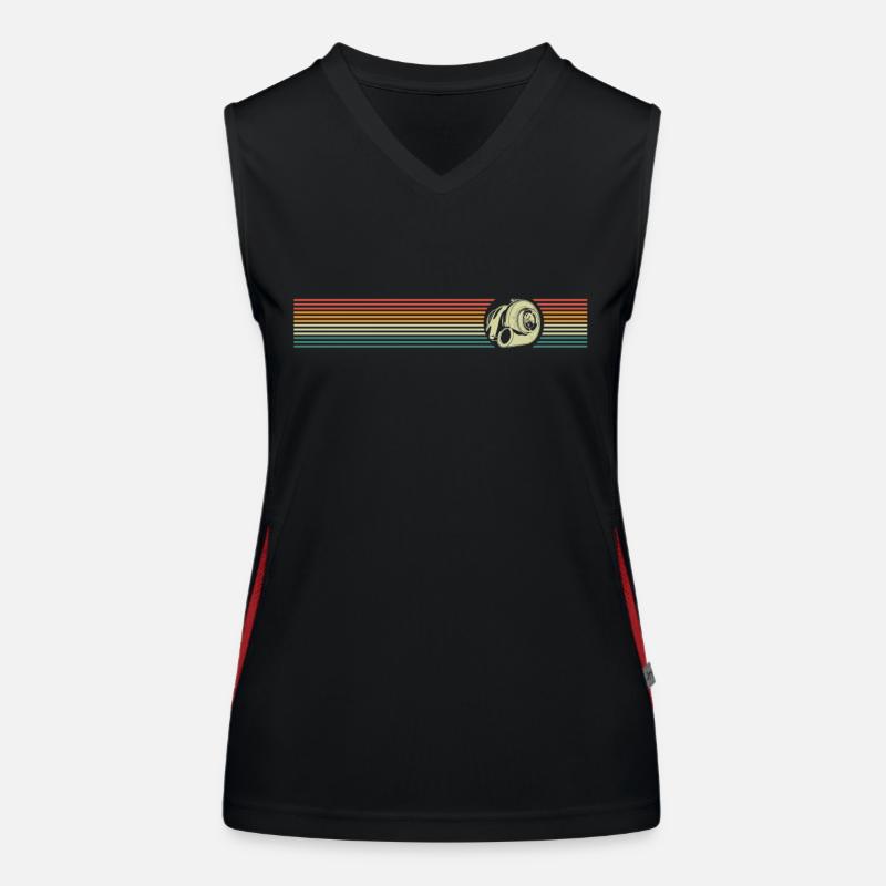 Turbocharger Turbo Displacement Engine Tuning Tuner Women's Functional Contrast Tank Top