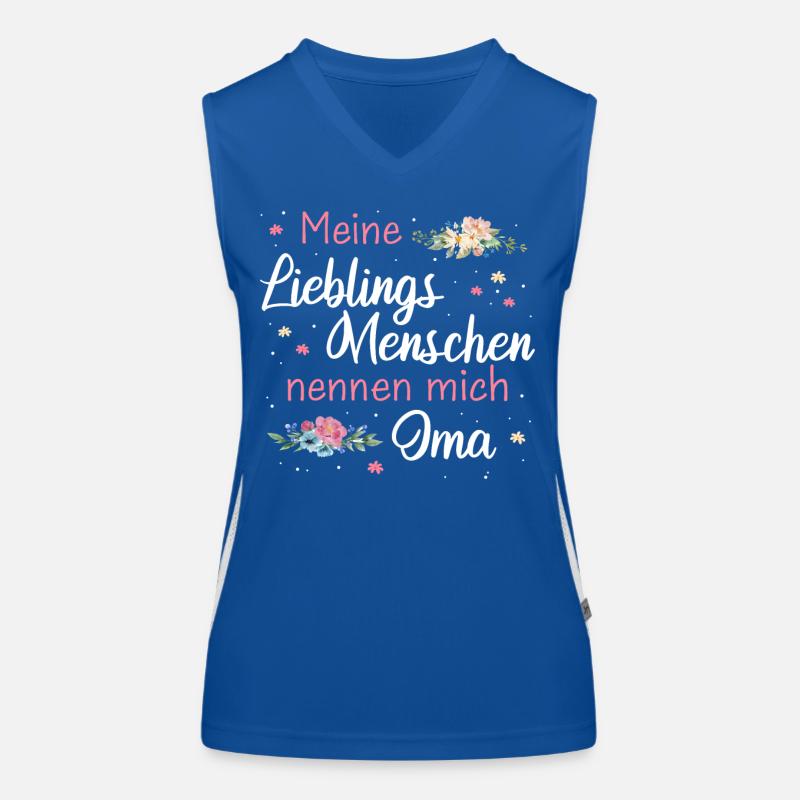 Oma Großmutter Großeltern Muttertag Familie Funktionelles Kontrast-Tank Top für Frauen