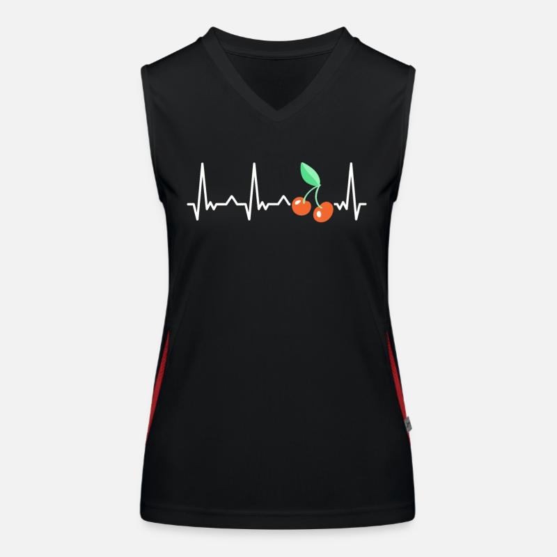 Kirsche Frucht Kirschen Cherry Funktionelles Kontrast-Tank Top für Frauen