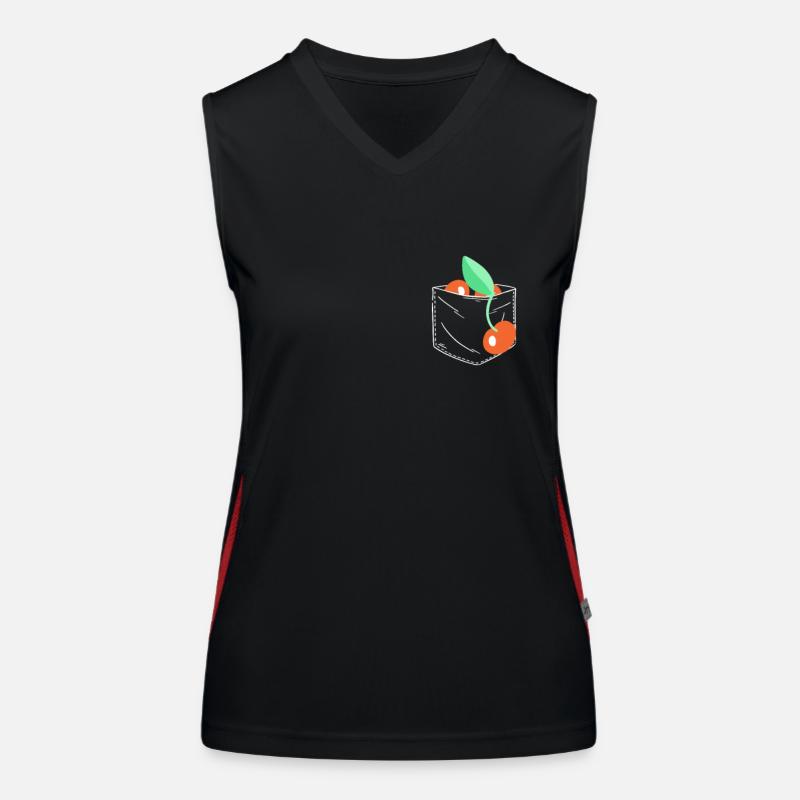 Kirsche Frucht Kirschen Cherry Funktionelles Kontrast-Tank Top für Frauen