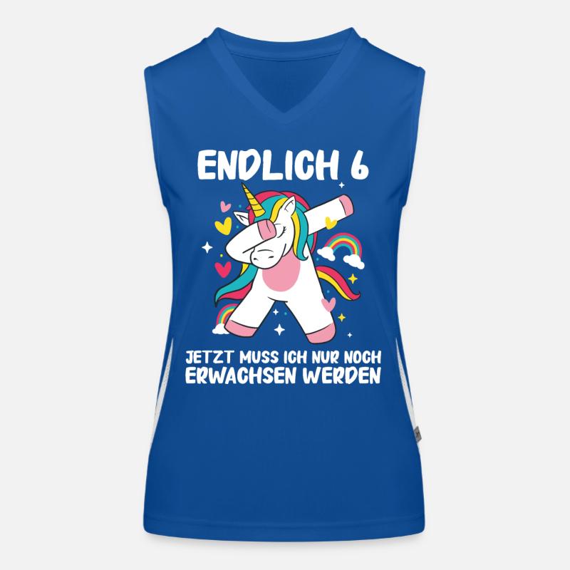 Geschenk 6 Jahre Geburtstagskind Funktionelles Kontrast-Tank Top für Frauen
