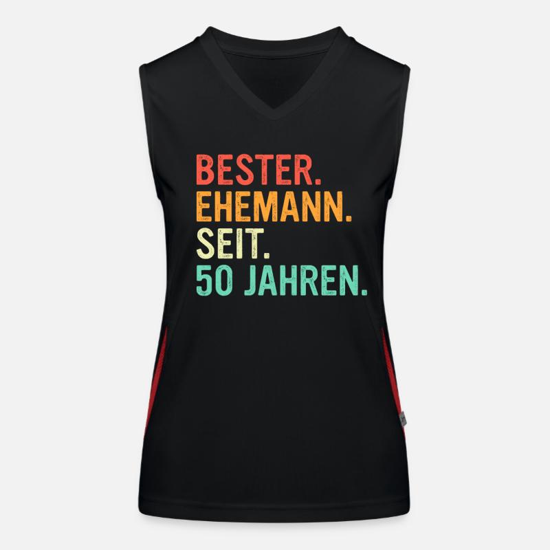 50 Hochzeitstag Geschenk Ehejahre Funktionelles Kontrast-Tank Top für Frauen
