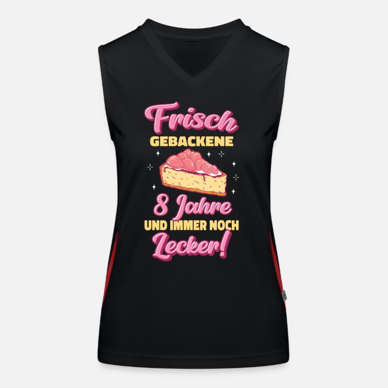 Geschenk 8 Jahre Geburtstagskind Funktionelles Kontrast-Tank Top für Frauen