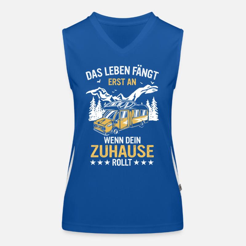 Camping Wohnwagen Camper Funktionelles Kontrast-Tank Top für Frauen
