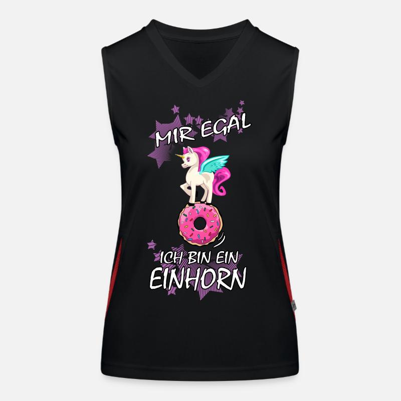 Einhorn : Mir egal ich bin ein Einhorn Funktionelles Kontrast-Tank Top für Frauen
