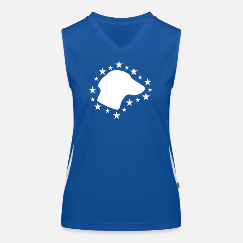 Dackel Funktionelles Kontrast-Tank Top für Frauen