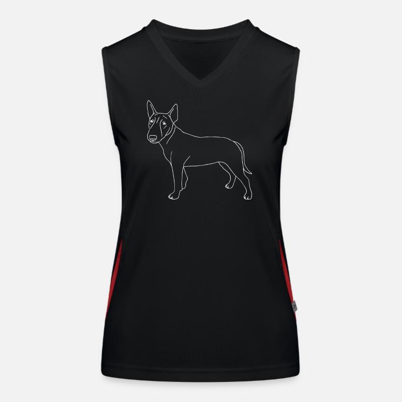 Bullterrier Funktionelles Kontrast-Tank Top für Frauen