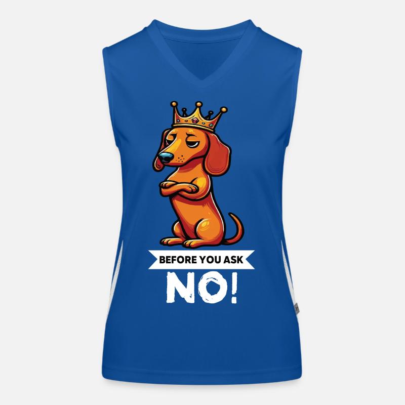 Avant de demander teckel propriétaire teckel teckel propriétaire teckel Débardeur respirant contrasté Femme