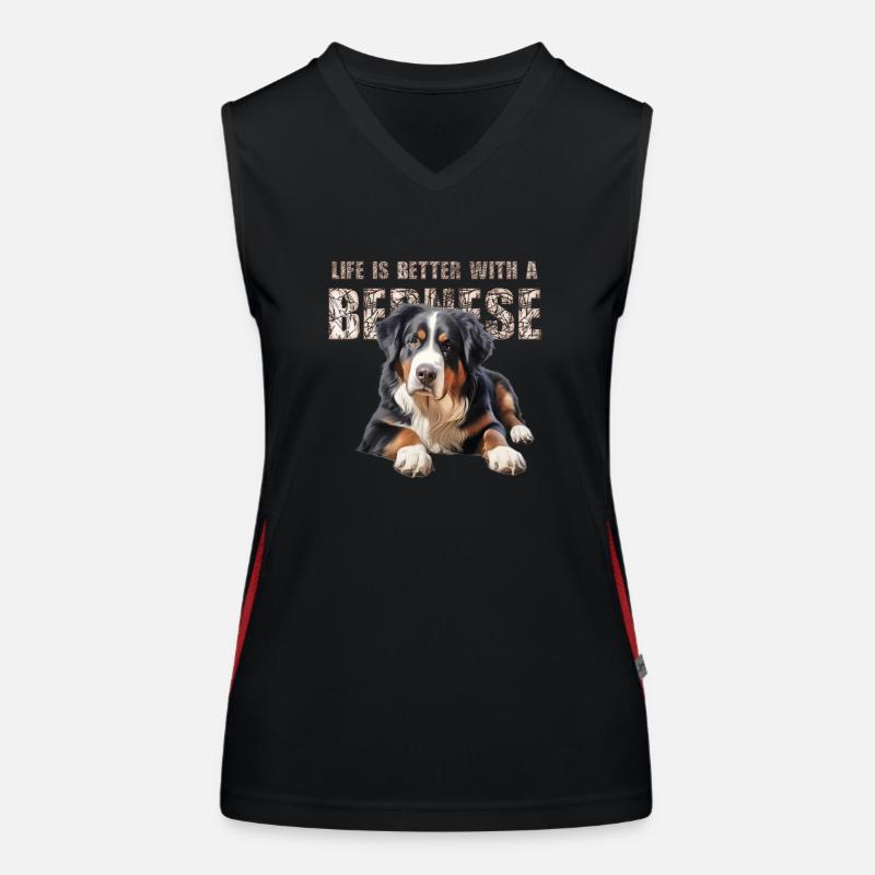 Berner Sennenhund Funktionelles Kontrast-Tank Top für Frauen