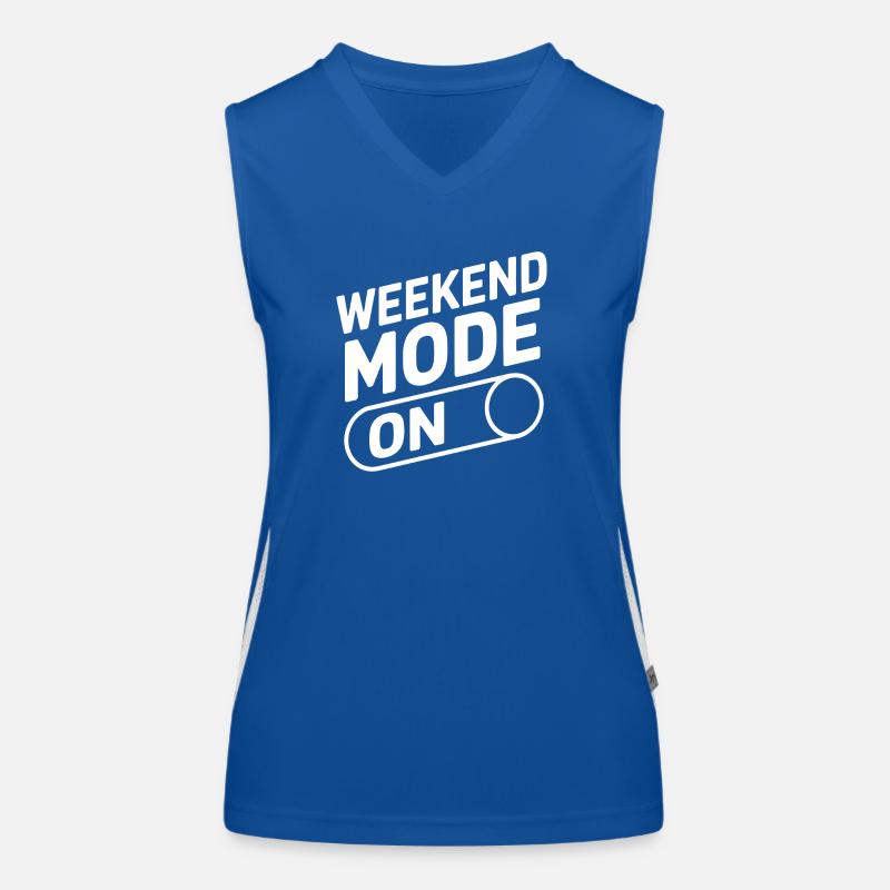 Weekend Mode On Women's Functional Contrast Tank Top