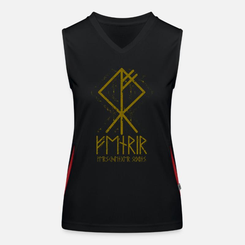 FENRIR ENGLINGER ODINS Runen Viking Wolf Rune Débardeur respirant contrasté Femme