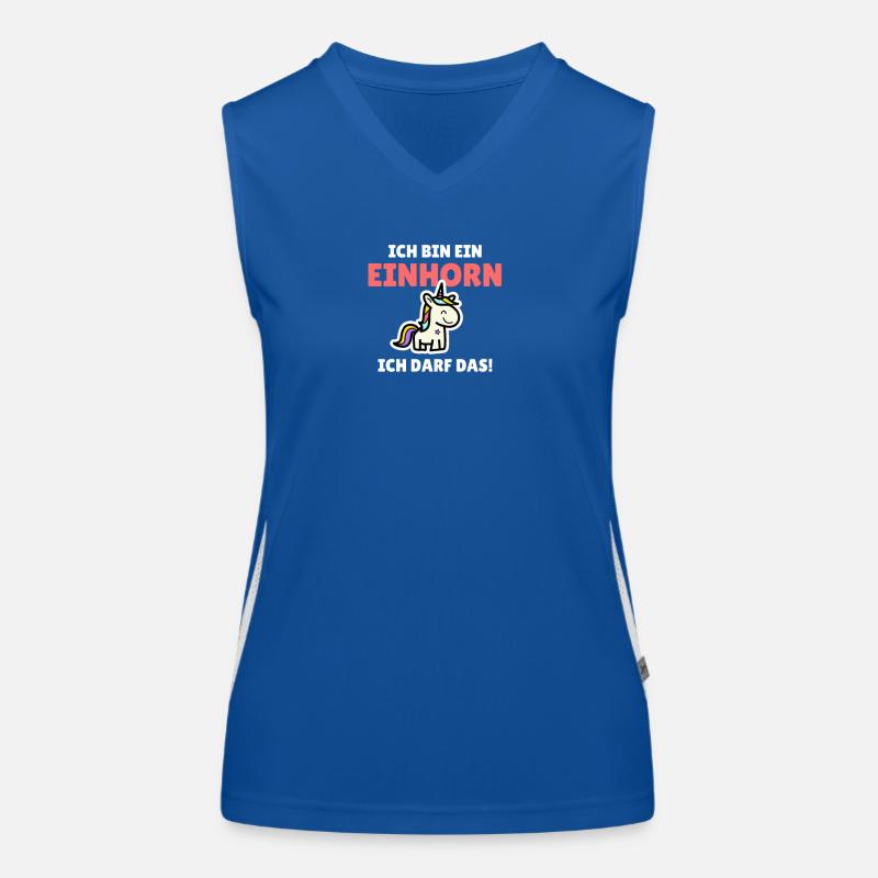 Ich bin ein Einhorn - ich darf das! Funktionelles Kontrast-Tank Top für Frauen