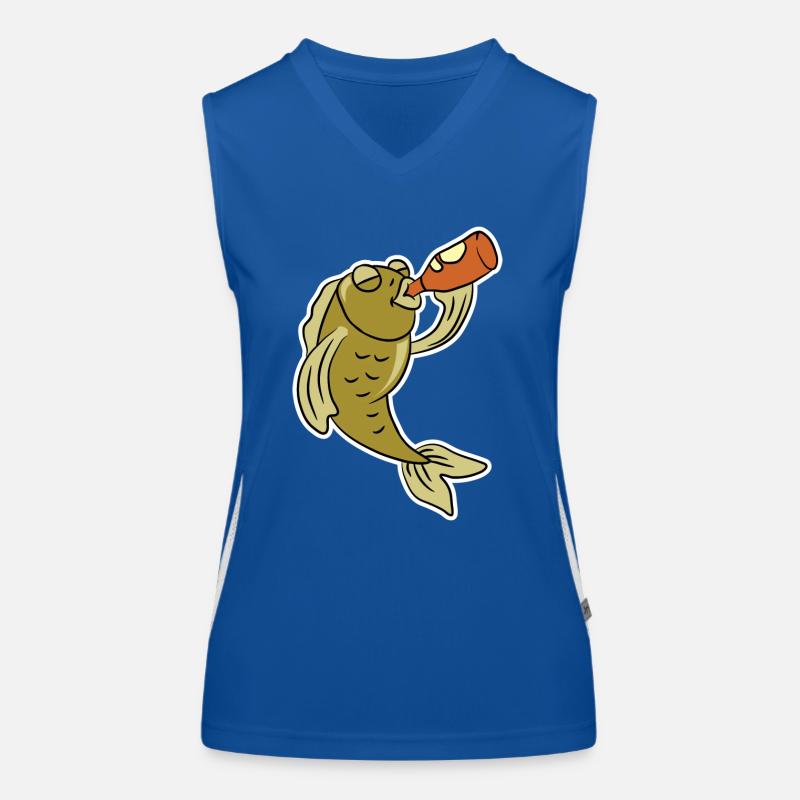 Fishing Beer Hobby Drinking Fish Birthday Gift Women's Functional Contrast Tank Top