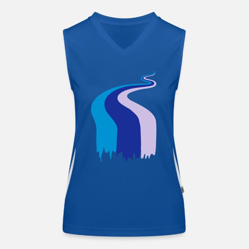 river, stream, colors Women's Functional Contrast Tank Top