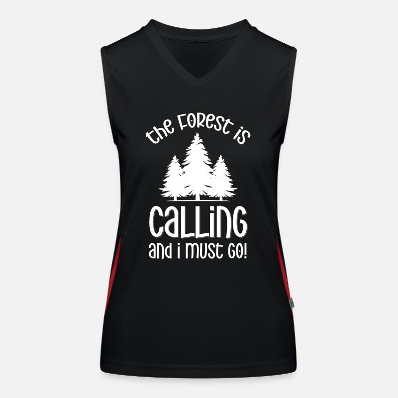 Wald Naturschutz Jäger Wildnis Funktionelles Kontrast-Tank Top für Frauen