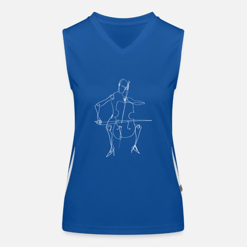 Violoncello03 Funktionelles Kontrast-Tank Top für Frauen