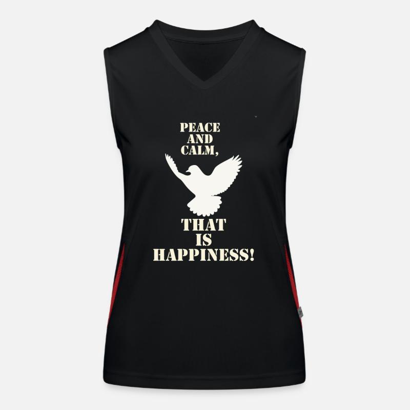 Schönes Friedenstauben Design Funktionelles Kontrast-Tank Top für Frauen