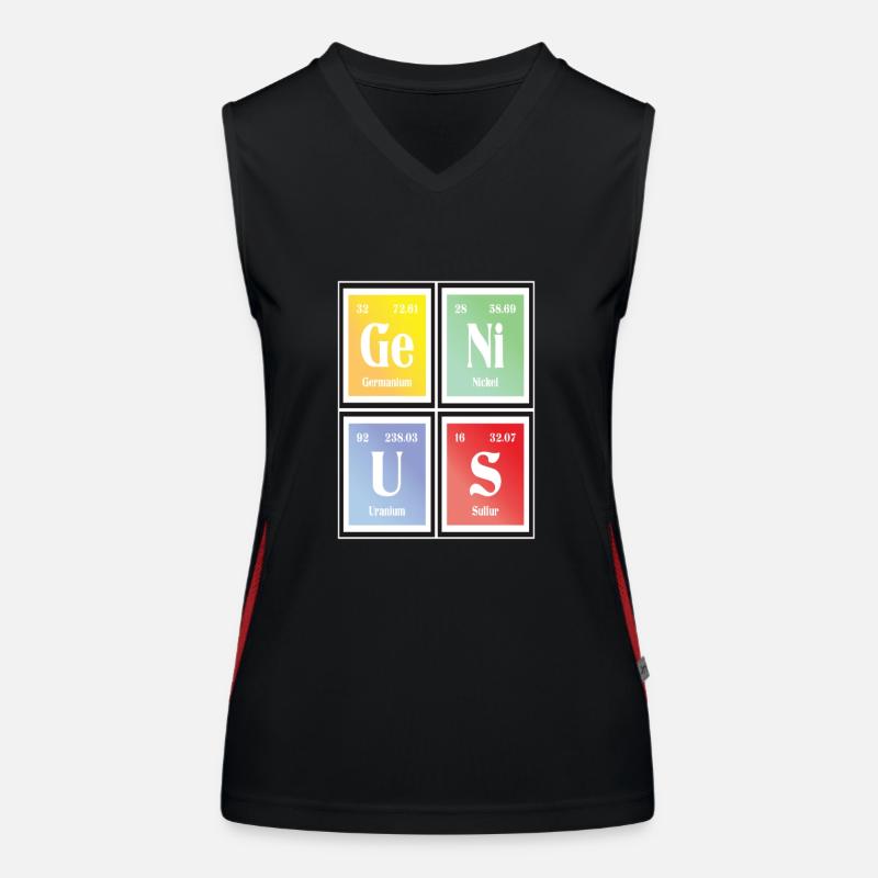 Genius | Periodensystem der Elemente Funktionelles Kontrast-Tank Top für Frauen
