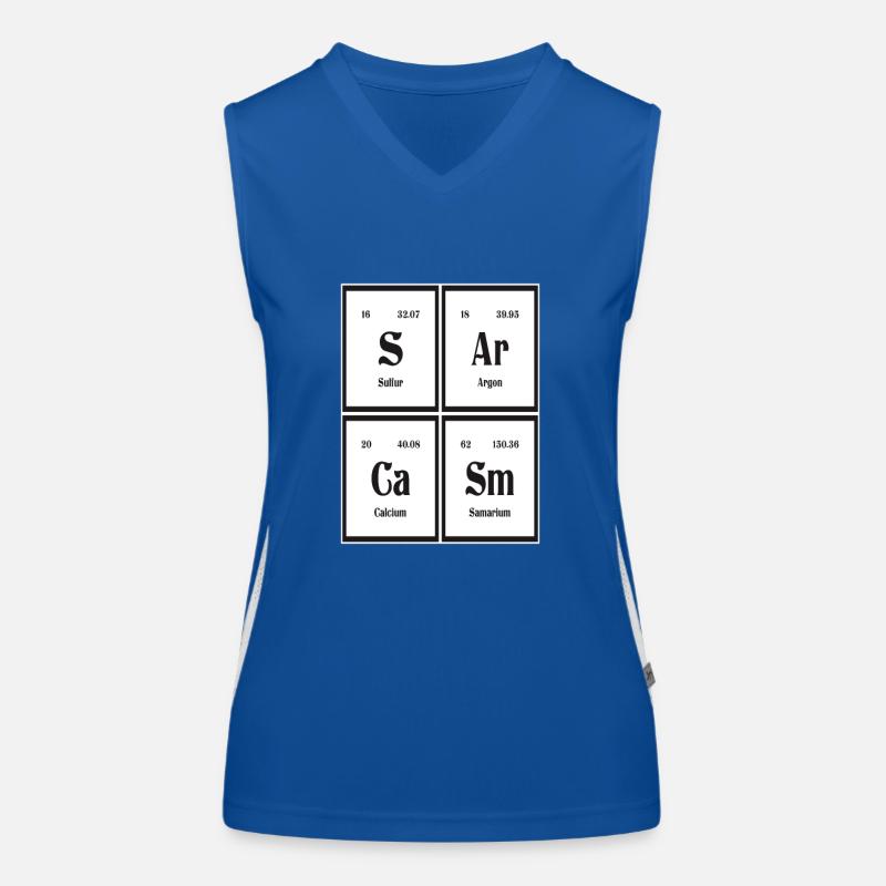 Sarkasmus | Periodensystem der Elemente Funktionelles Kontrast-Tank Top für Frauen