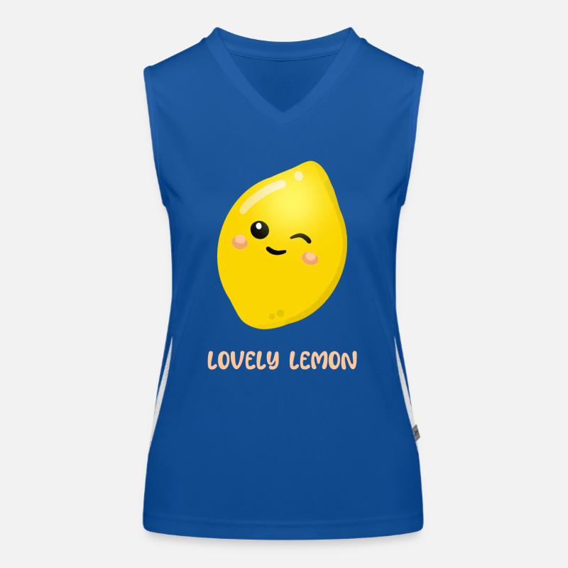 Liebevolle Zitrone Funktionelles Kontrast-Tank Top für Frauen