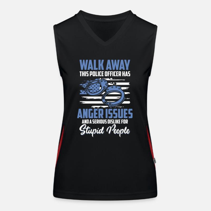 Cop Sheriff Women's Functional Contrast Tank Top