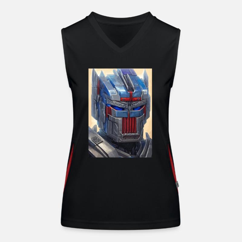 Roboter, Android, Cyborg, Science Fiction Funktionelles Kontrast-Tank Top für Frauen