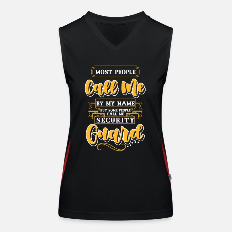 Security Security Officer Security Service Work Women's Functional Contrast Tank Top