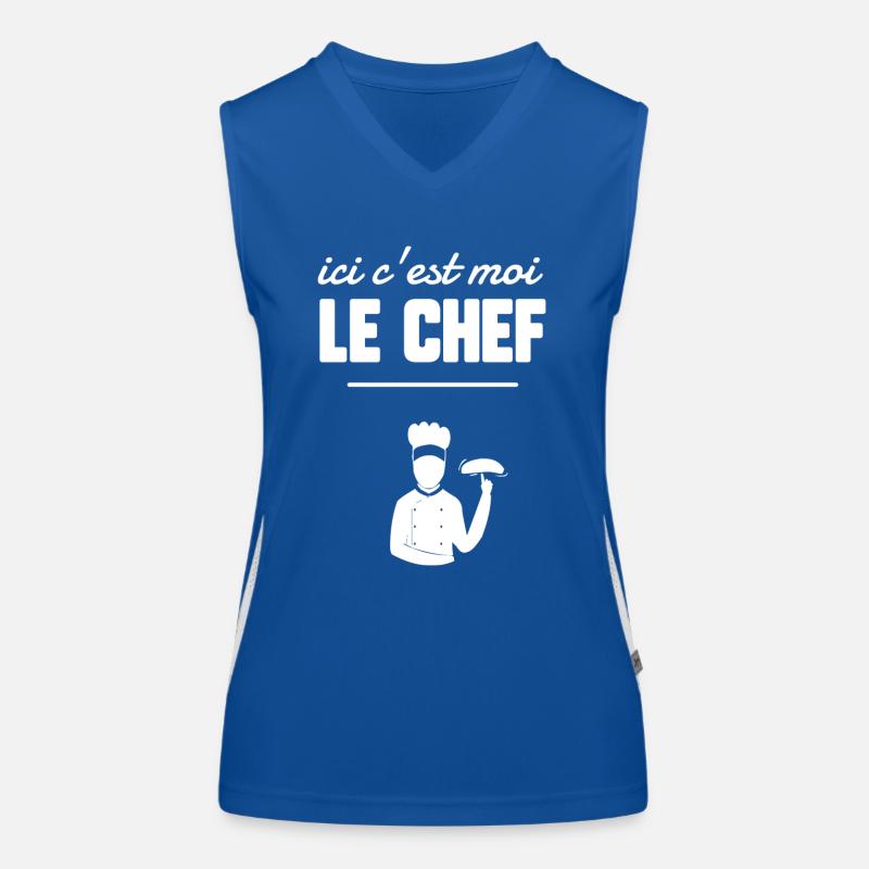 Ici c’est moi le chef Débardeur respirant contrasté Femme