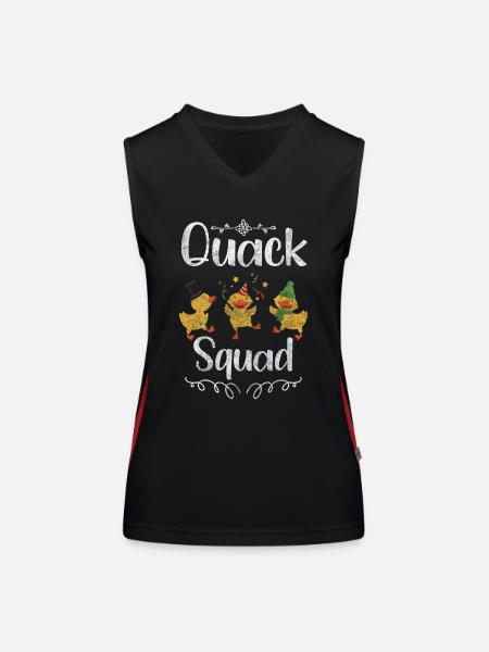 Entchen Badeente Badewanne - Funktionelles Kontrast-Tank Top für Frauen - Schwarz/Rot - Vorne