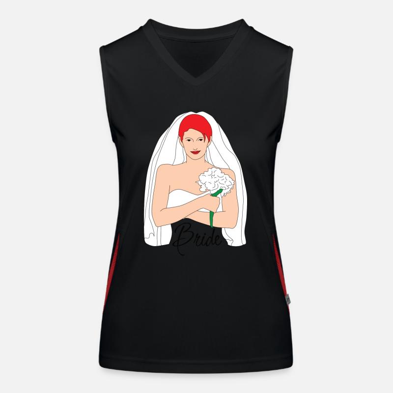 bride red 1 Women's Functional Contrast Tank Top