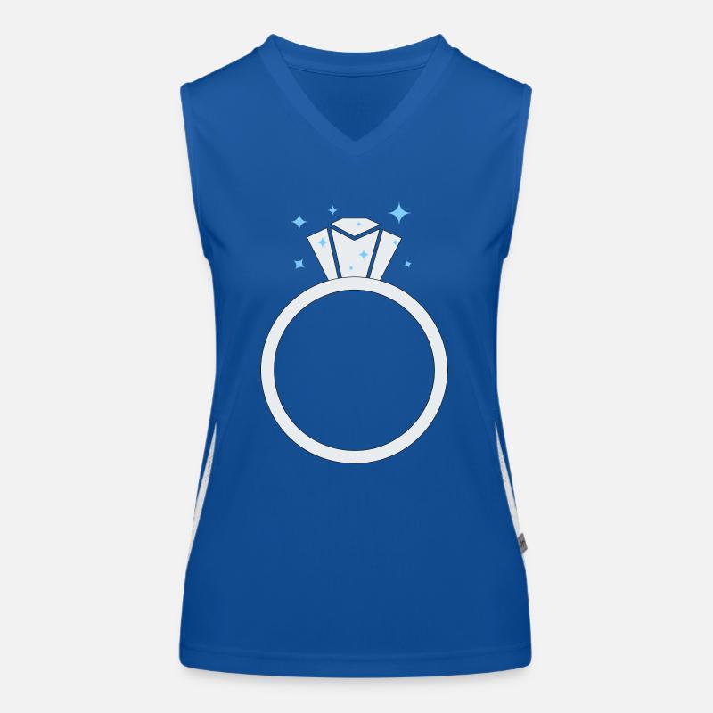 Diamant Ehering Funktionelles Kontrast-Tank Top für Frauen